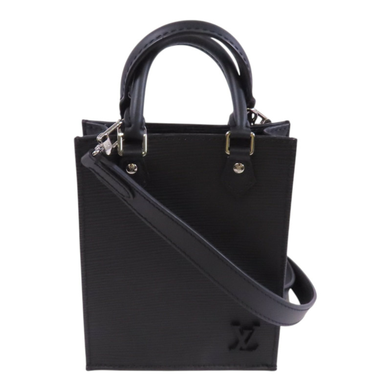LOUIS VUITTON Epi Leather Petit Sac Plat銀扣手挽肩背兩用袋-0