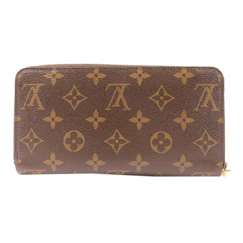 LOUIS VUITTON Monogram Zipper Long Wallet金扣長錢包-1