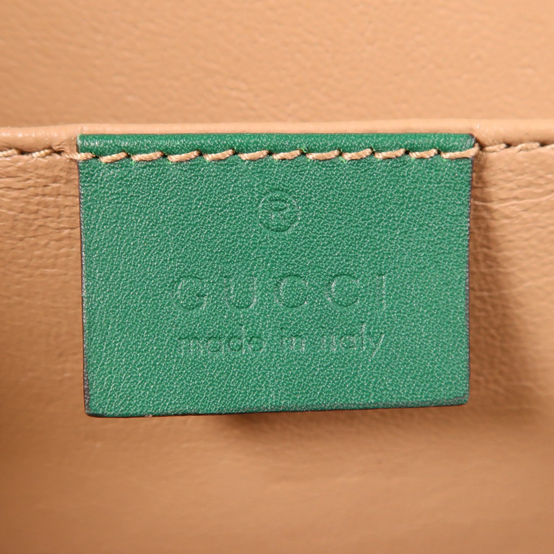 GUCCI 漆皮皮革Sylvie 1969 Bag金扣手挽肩背兩用袋-5