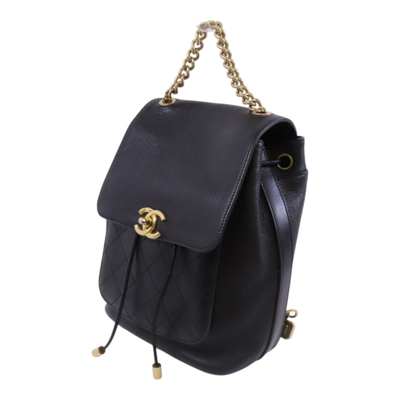 CHANEL 牛皮皮革BackPack金扣背包-3