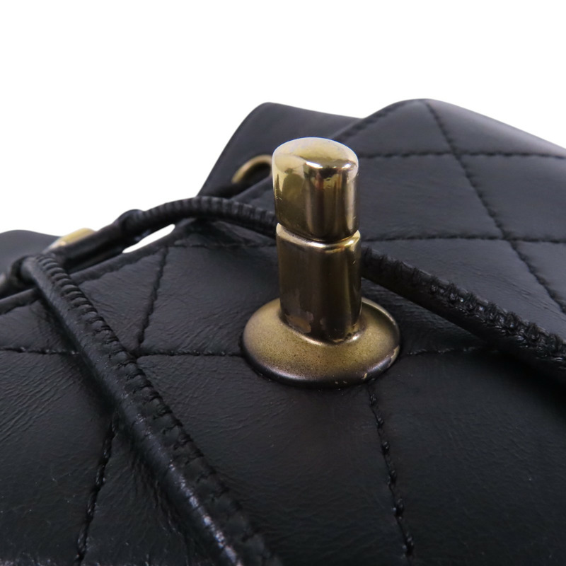 CHANEL 牛皮皮革BackPack金扣背包-14