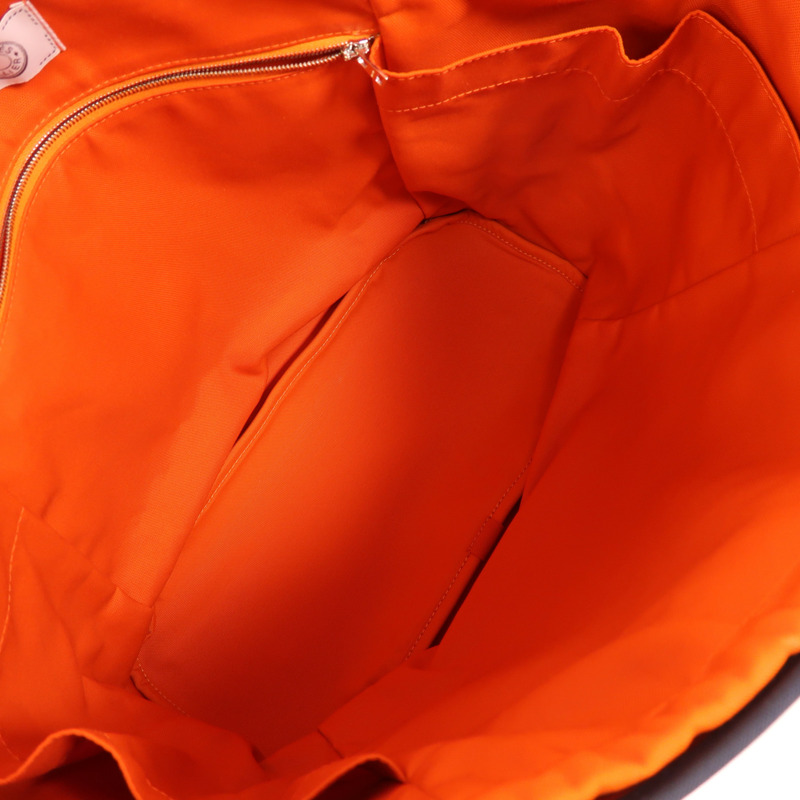 HERMES 帆布The Grooming Bag銀扣手挽肩背兩用袋-4