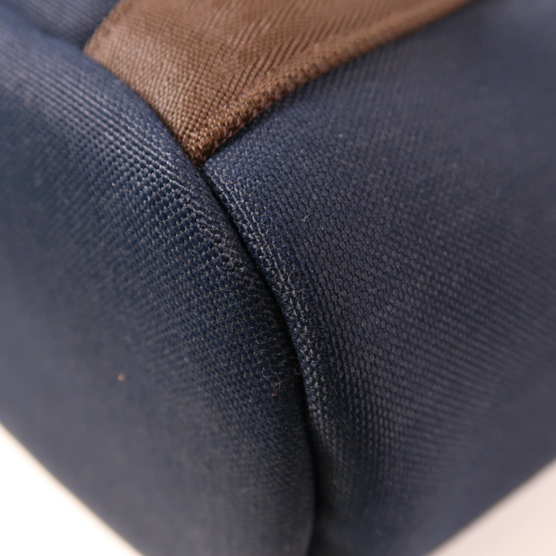 HERMES 帆布The Grooming Bag銀扣手挽肩背兩用袋-10