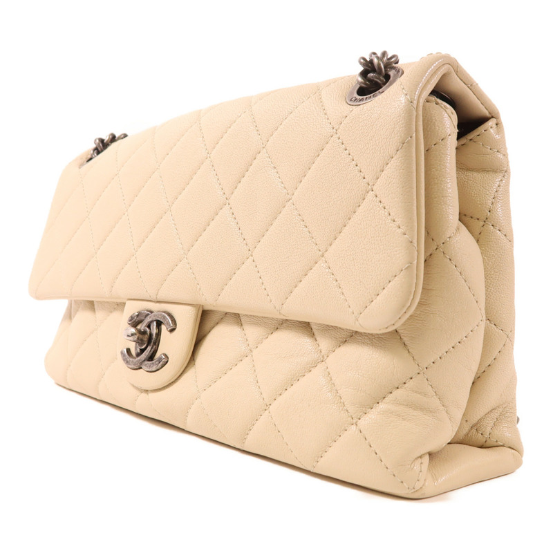 CHANEL 牛皮皮革Chain Shoulder銀扣鏈帶肩背袋-2
