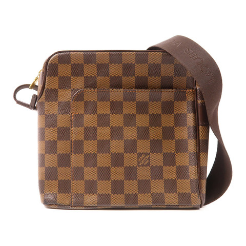 LOUIS VUITTON Damier Olaf PM金扣肩背袋