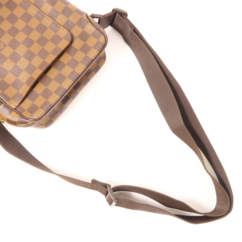 LOUIS VUITTON Damier Olaf PM金扣肩背袋-7