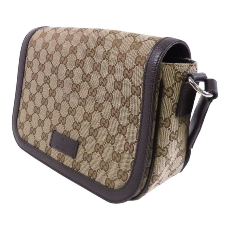 GUCCI GG帆布Shoulder Bag銀扣肩背袋-2