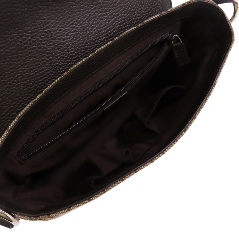 GUCCI GG帆布Shoulder Bag銀扣肩背袋-4