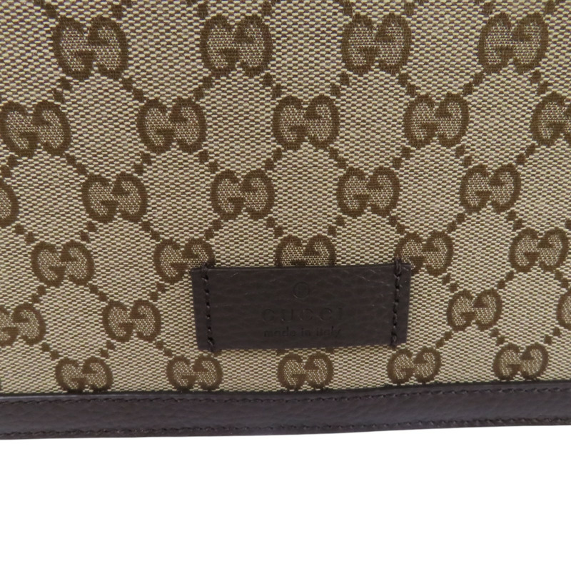 GUCCI GG帆布Shoulder Bag銀扣肩背袋-7