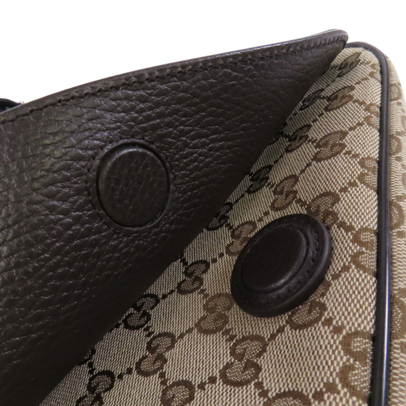 GUCCI GG帆布Shoulder Bag銀扣肩背袋-8