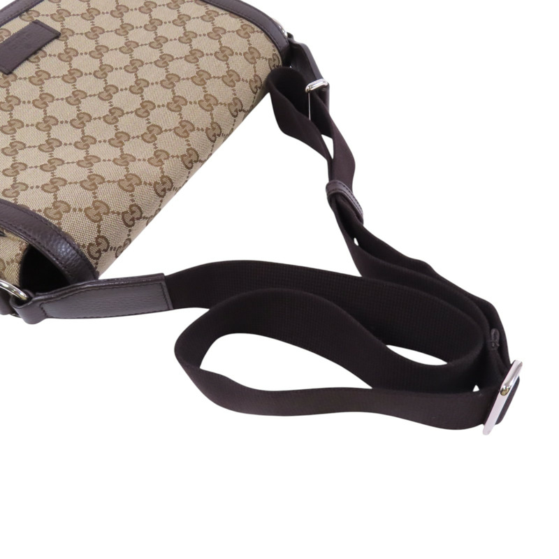 GUCCI GG帆布Shoulder Bag銀扣肩背袋-9