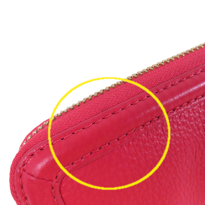 Tory Burch 牛皮皮革Round Long Wallet金扣拉鏈長錢包-11