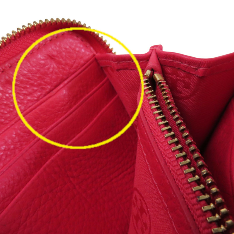 Tory Burch 牛皮皮革Round Long Wallet金扣拉鏈長錢包-14