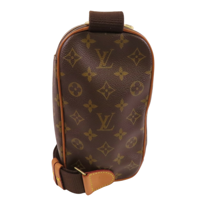 LOUIS VUITTON Monogram Pochette Gange金扣腰包肩背兩用袋-1