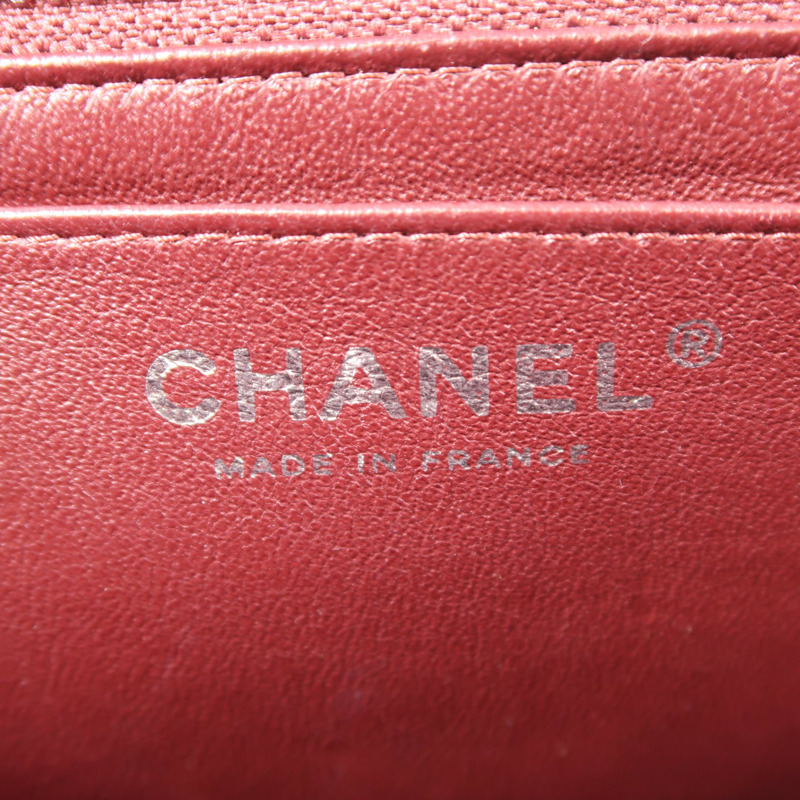 CHANEL 牛皮皮革Large Classic銀扣鏈帶肩背袋-5