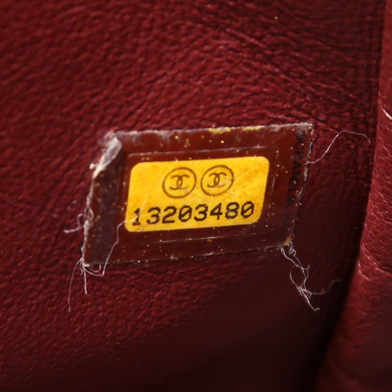 CHANEL 牛皮皮革Large Classic銀扣鏈帶肩背袋-6