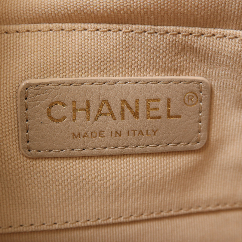 CHANEL 牛皮皮革Chain Shoulder金扣手挽肩背兩用袋-5