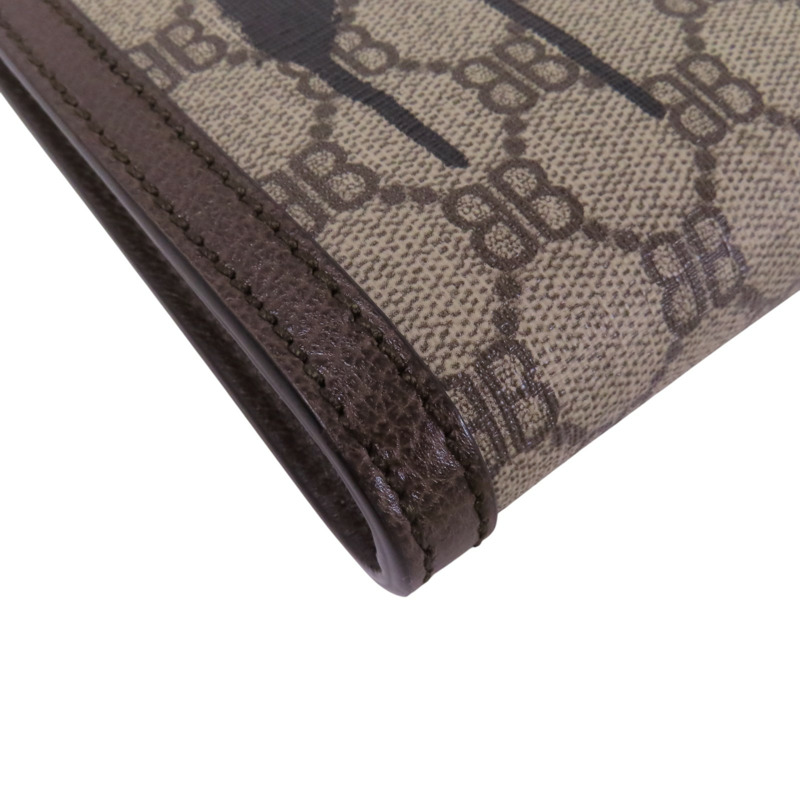 BALENCIAGA 塗層帆布GuccixBalenciaga金扣手拿包-10