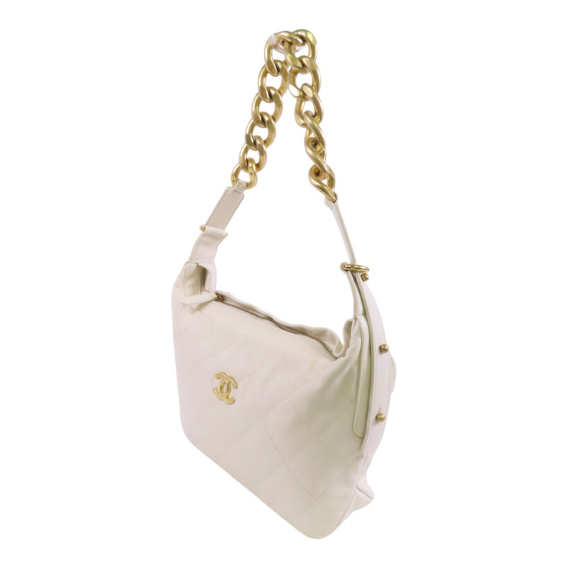 CHANEL 牛皮皮革Chain Shoulder Bag金扣鏈帶肩背袋-2