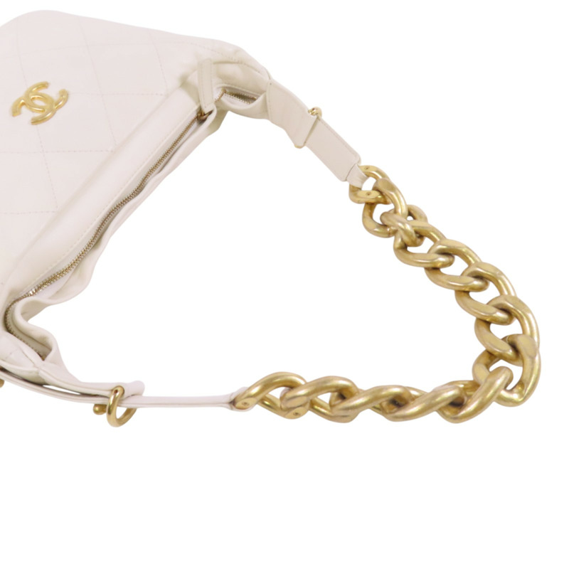 CHANEL 牛皮皮革Chain Shoulder Bag金扣鏈帶肩背袋-7