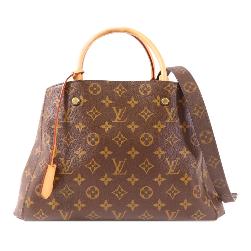 LOUIS VUITTON Monogram Montaigne MM金扣手挽肩背兩用袋-0