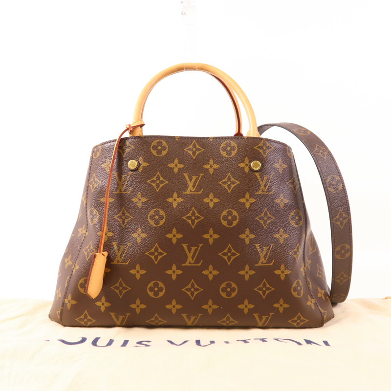 LOUIS VUITTON Monogram Montaigne MM金扣手挽肩背兩用袋-8