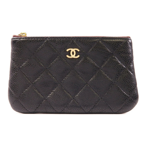 CHANEL 牛皮皮革Pouch金扣手拿包