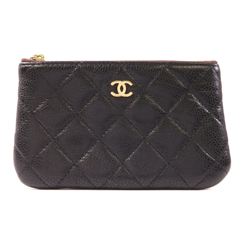 CHANEL 牛皮皮革Pouch金扣手拿包-0