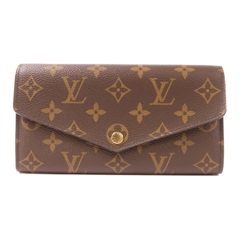 LOUIS VUITTON Monogram Sarah金扣長錢包-0