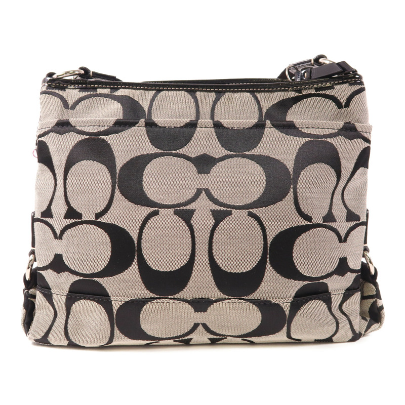 COACH 帆布Shoulder Bag銀扣肩背袋-1