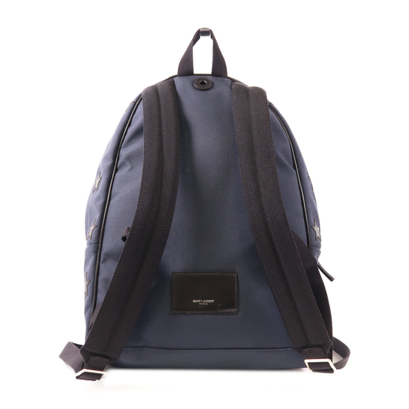 SAINT LAURENT 帆布Backpack銀扣背包-1