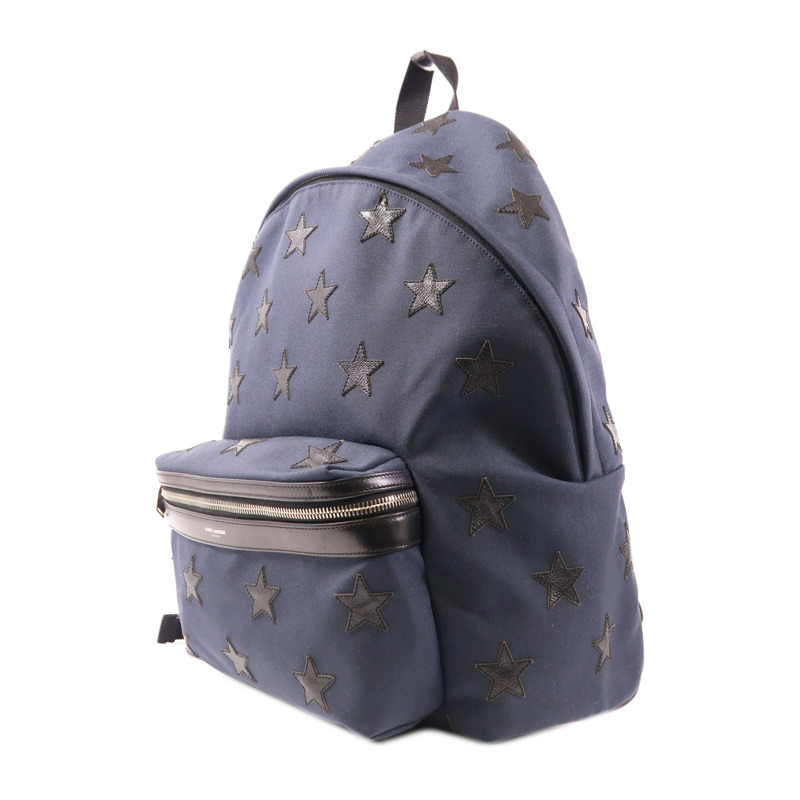 SAINT LAURENT 帆布Backpack銀扣背包-2