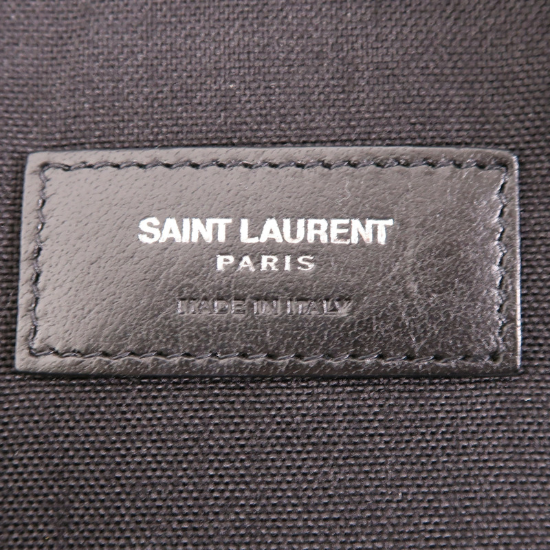 SAINT LAURENT 帆布Backpack銀扣背包-5