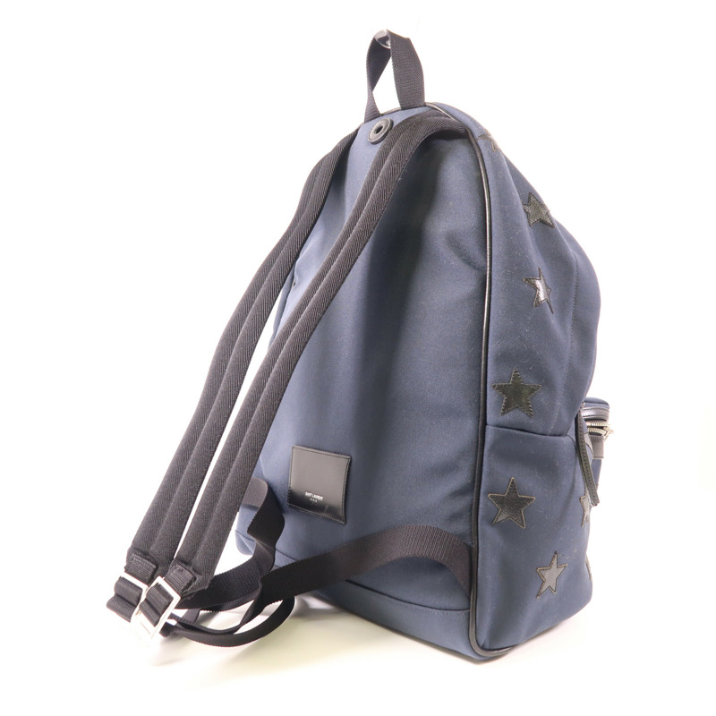 SAINT LAURENT 帆布Backpack銀扣背包-7