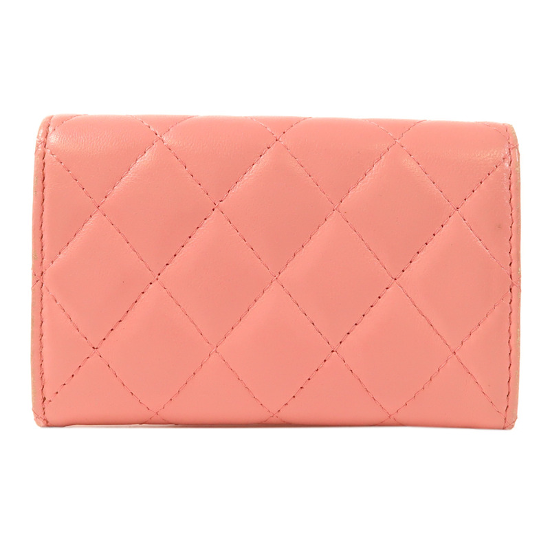 CHANEL 皮革Card Holder銀扣卡片套-1