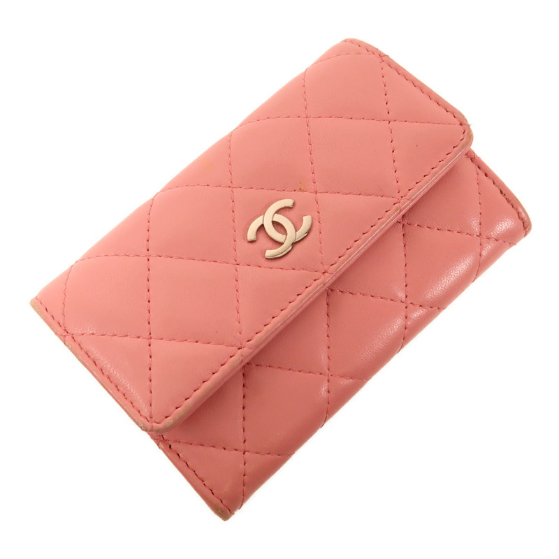 CHANEL 皮革Card Holder銀扣卡片套-2