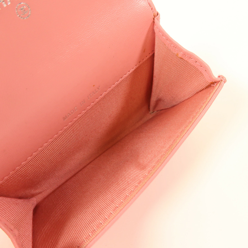 CHANEL 皮革Card Holder銀扣卡片套-4