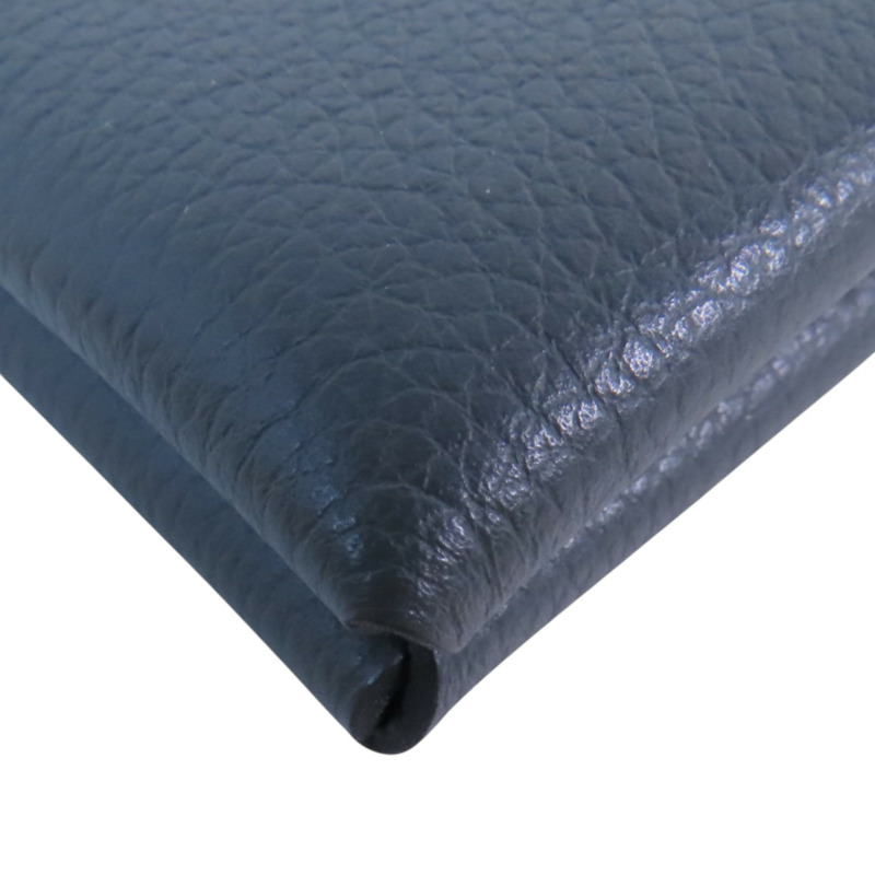 HERMES Evercolor皮革Calvi Card Case銀扣卡套-10