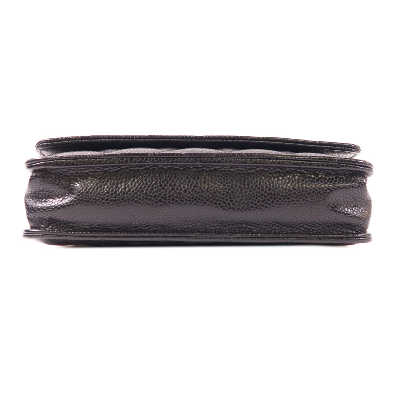 CHANEL 牛皮皮革WOC Wallet On Chain金扣鏈帶肩背袋-3