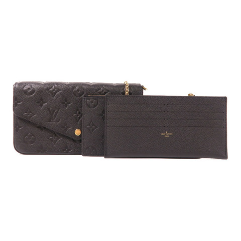 LOUIS VUITTON Monogram Empreinte Felicie Pochette 金扣鏈帶肩背袋