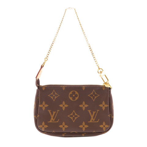 LOUIS VUITTON Monogram Mini Pochette Accessoires金扣手挽袋
