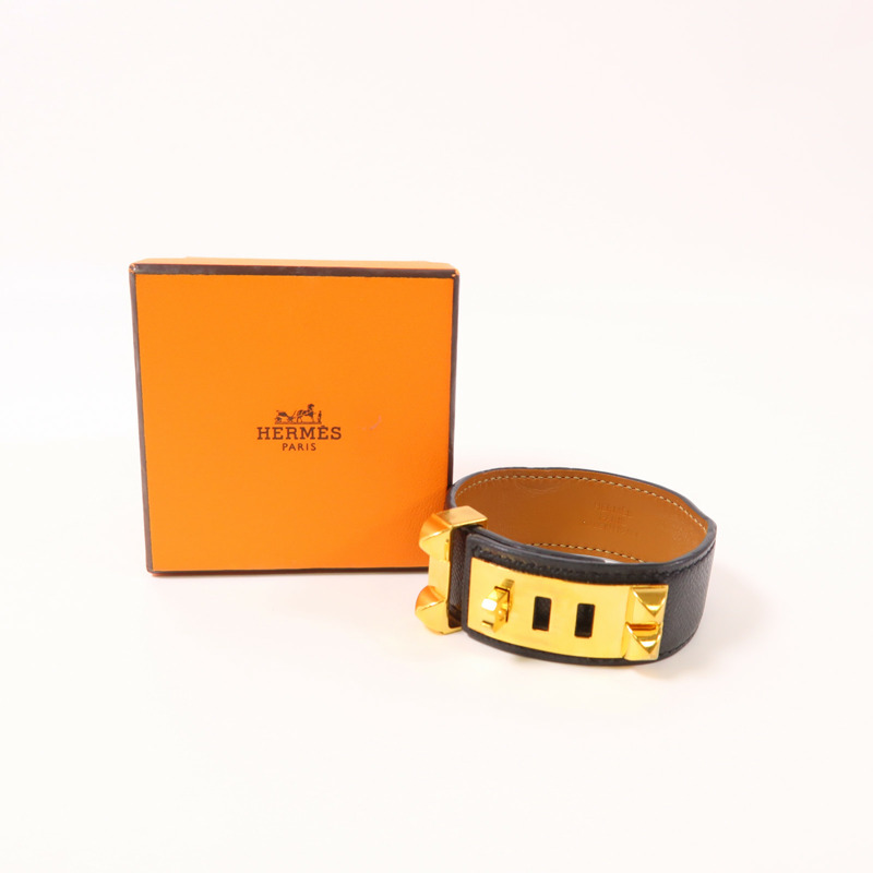 HERMES Epsom皮革CDC 24金扣手鐲-10