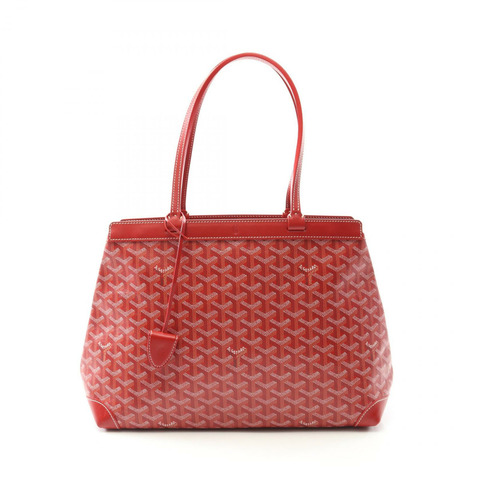 GOYARD Belle Chasse Beyond PM 手提包 PVC 塗層帆布皮革 紅色多色 二手 女士