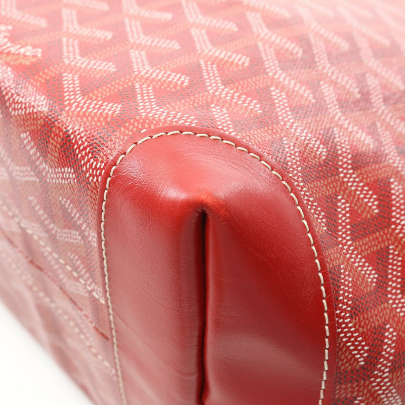 GOYARD Belle Chasse Beyond PM 手提包 PVC 塗層帆布皮革 紅色多色 二手 女士-5