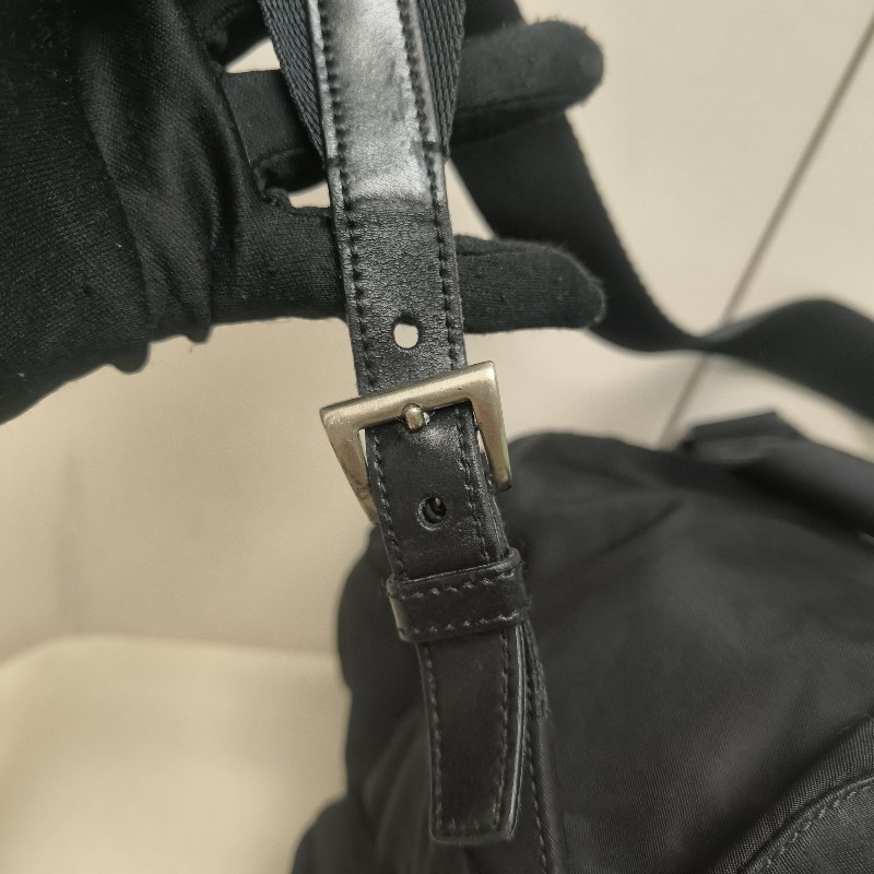 🔥年終狂降🔥【限時降價只到12/31（原16,800）】㊣✨PRADA✨普拉達 拼色 帆布 皮革 口袋 小型 後背包 /二手包/二手精品🌳二手樹屋🌳-23