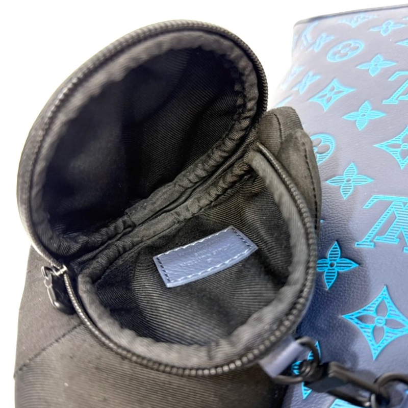 LV藍色 Slingbag Shadow牛皮Duo側背胸口包M46562-14