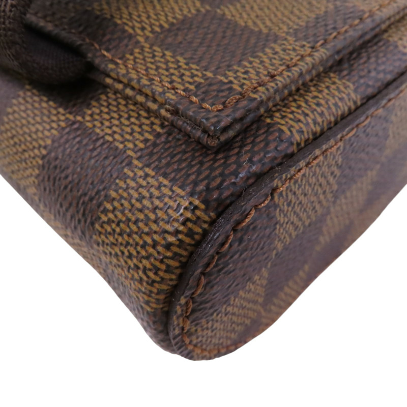 LOUIS VUITTON Damier Ebene Geronimo金扣腰包肩背兩用袋-11