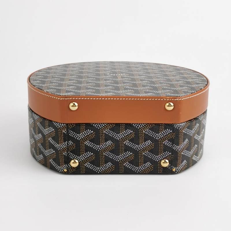 Goyard Alto 牛皮 老花 行李箱扣 單肩包-5