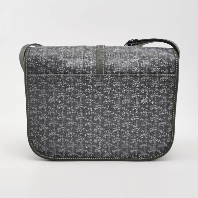 Goyard Belvedere 中號 牛皮 Y字 印花 金屬環插扣 斜背包-4