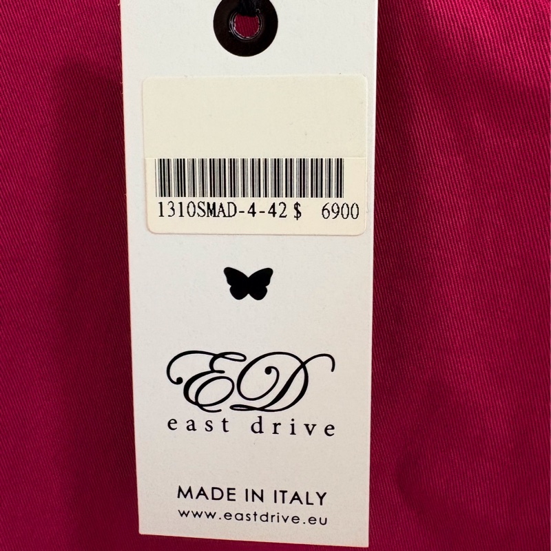 19)East Drive義大利精品桃紅色五分褲 38號 全新含吊牌原價6900-2